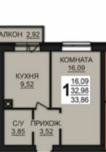 30,7 м², 1-комнатная квартира 2 800 000 ₽ - изображение 101