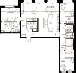 Квартира 130,5 м², 3-комнатная - изображение 1