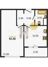 44 м², квартира-студия 19 000 ₽ в месяц - изображение 40