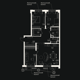 107 м², 3-комнатная квартира 22 000 000 ₽ - изображение 10