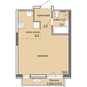 30,5 м², квартира-студия 3 280 000 ₽ - изображение 20