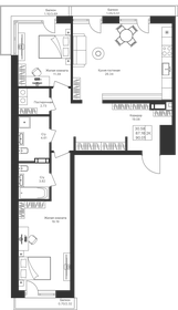 Квартира 90 м², 2-комнатная - изображение 1