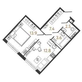 Квартира 40,2 м², 1-комнатная - изображение 1