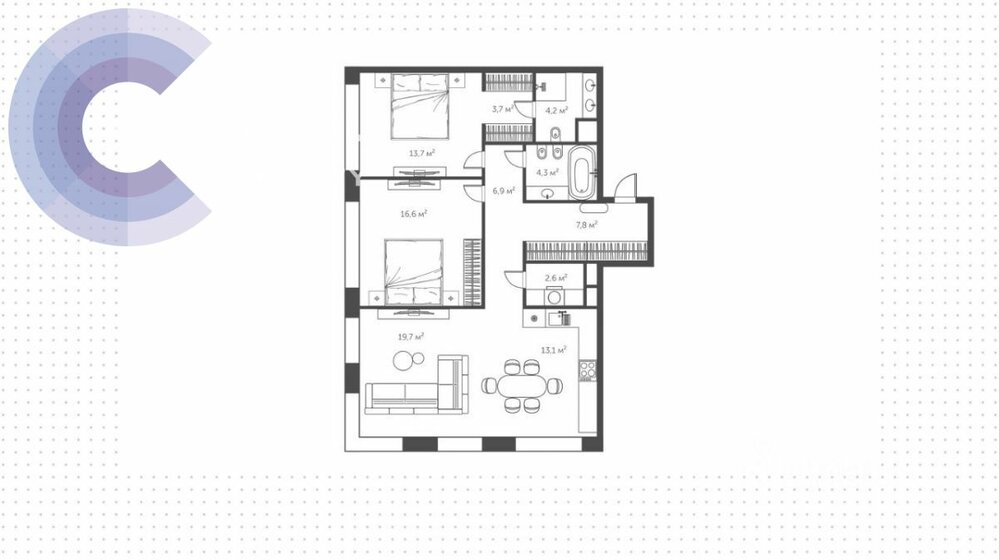 69 м², 2-комнатная квартира 41 500 000 ₽ - изображение 32