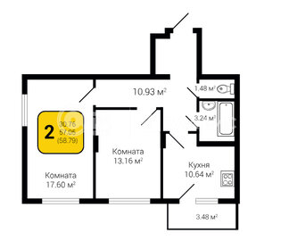 94 м², 3-комнатная квартира 5 850 000 ₽ - изображение 86