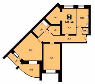 125 м², 3-комнатная квартира 15 950 000 ₽ - изображение 64