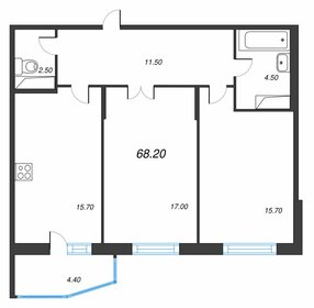 Квартира 68,2 м², 2-комнатная - изображение 1