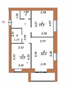 61,6 м², 3-комнатная квартира 5 400 000 ₽ - изображение 50