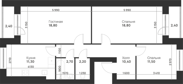 74,1 м², 3-комнатная квартира 6 300 000 ₽ - изображение 53