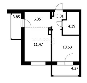 Квартира 35,7 м², 2-комнатная - изображение 1