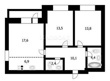 Квартира 68,9 м², 3-комнатная - изображение 1