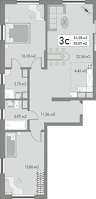 95 м², 3-комнатная квартира 6 740 000 ₽ - изображение 30