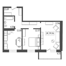 74,7 м², 2-комнатная квартира 5 660 000 ₽ - изображение 71