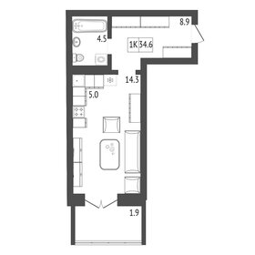 38,5 м², 1-комнатная квартира 3 900 000 ₽ - изображение 71