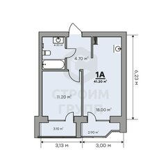 Квартира 41,2 м², 1-комнатная - изображение 2