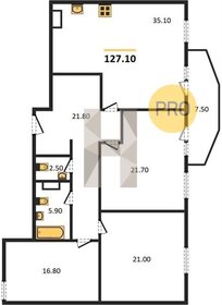 Квартира 127,1 м², 3-комнатные - изображение 1