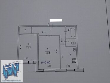 54 м², 2-комнатная квартира 3 550 000 ₽ - изображение 9
