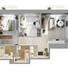 Квартира 64,8 м², 2-комнатная - изображение 3