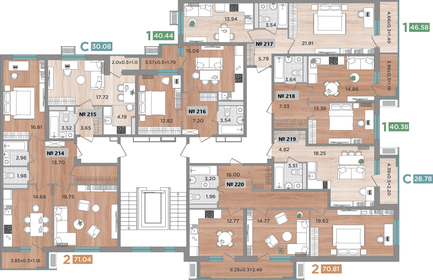 71,4 м², 2-комнатная квартира 7 142 000 ₽ - изображение 6