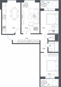 44 м², 1-комнатная квартира 3 650 340 ₽ - изображение 24