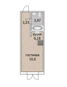 Квартира 23,4 м², студия - изображение 1