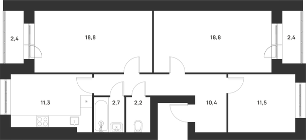 74,1 м², 3-комнатная квартира 6 300 000 ₽ - изображение 54