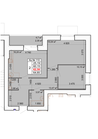 65,2 м², 3-комнатная квартира 4 400 000 ₽ - изображение 66