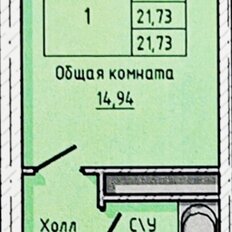 Квартира 21,7 м², студия - изображение 2