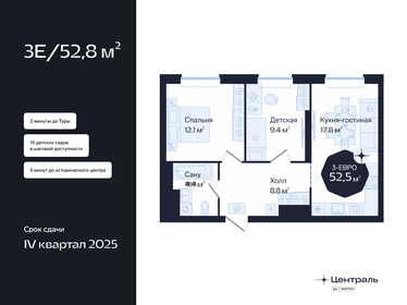 52,5 м², 2-комнатная квартира 9 590 000 ₽ - изображение 61