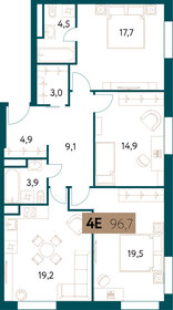 Квартира 97 м², 4-комнатная - изображение 1