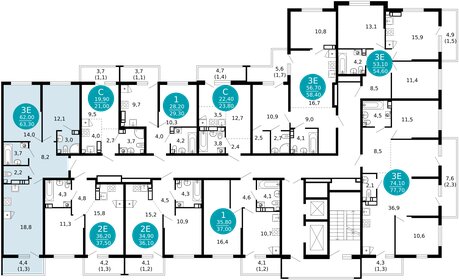 100 м², 3-комнатная квартира 25 000 000 ₽ - изображение 99