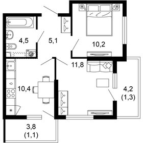 55 м², 3-комнатная квартира 11 200 000 ₽ - изображение 104