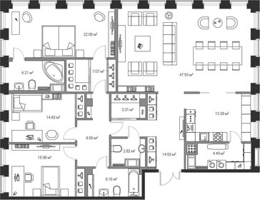 157 м², 3-комнатная квартира 54 431 900 ₽ - изображение 18