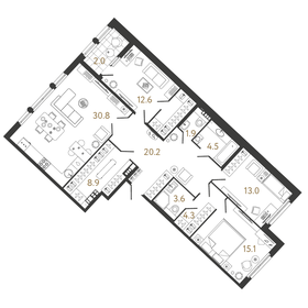 93,3 м², 3-комнатная квартира 41 490 000 ₽ - изображение 78