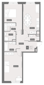 67,5 м², 2-комнатная квартира 16 200 000 ₽ - изображение 110