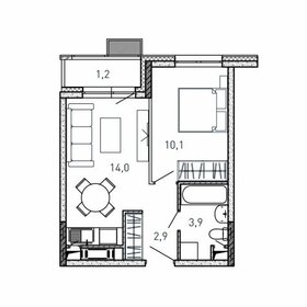 32,1 м², 1-комнатная квартира 6 082 950 ₽ - изображение 14