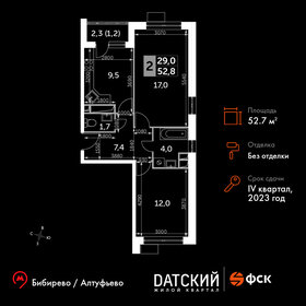 52,7 м², 2-комнатная квартира 11 889 120 ₽ - изображение 47