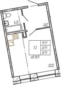 Квартира 30,2 м², студия - изображение 1