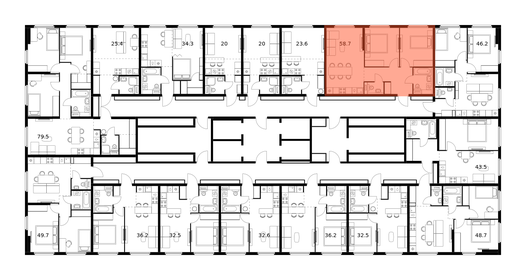 60,9 м², 3-комнатная квартира 11 330 000 ₽ - изображение 104