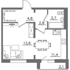 Квартира 38,6 м², 1-комнатная - изображение 1