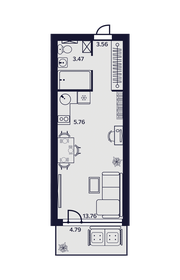 Квартира 31,3 м², 1-комнатные - изображение 1