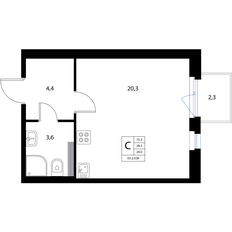 Квартира 29 м², студия - изображение 2