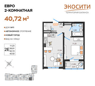 40,7 м², 2-комнатная квартира 4 151 400 ₽ - изображение 57
