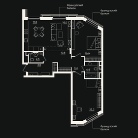 107 м², 3-комнатная квартира 22 000 000 ₽ - изображение 72