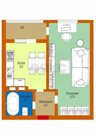 Квартира 32,5 м², 1-комнатная - изображение 1