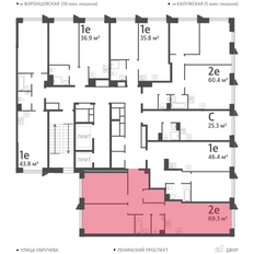 Квартира 69,3 м², 2-комнатная - изображение 2