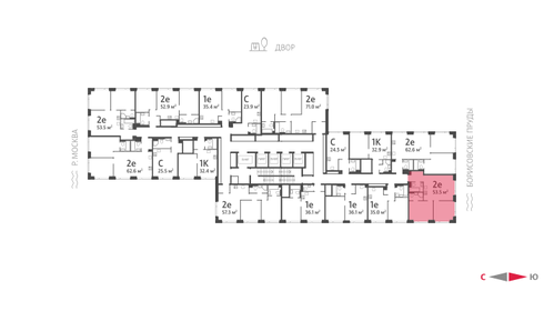 54,7 м², 2-комнатная квартира 22 673 150 ₽ - изображение 30