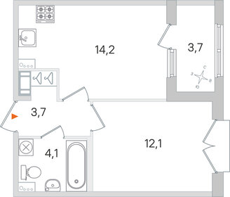 36,3 м², 1-комнатная квартира 7 400 000 ₽ - изображение 83