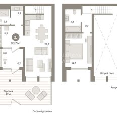 Квартира 90,7 м², 2-комнатная - изображение 2