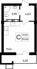 Квартира 30,7 м², студия - изображение 1